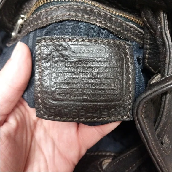 Vintage Coach Sonoma Drawstring Pebbeled Leather Bag in Black. #4923 - Picture 10 of 11